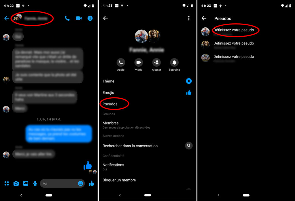 Donnez un surnom à vos contacts Messenger