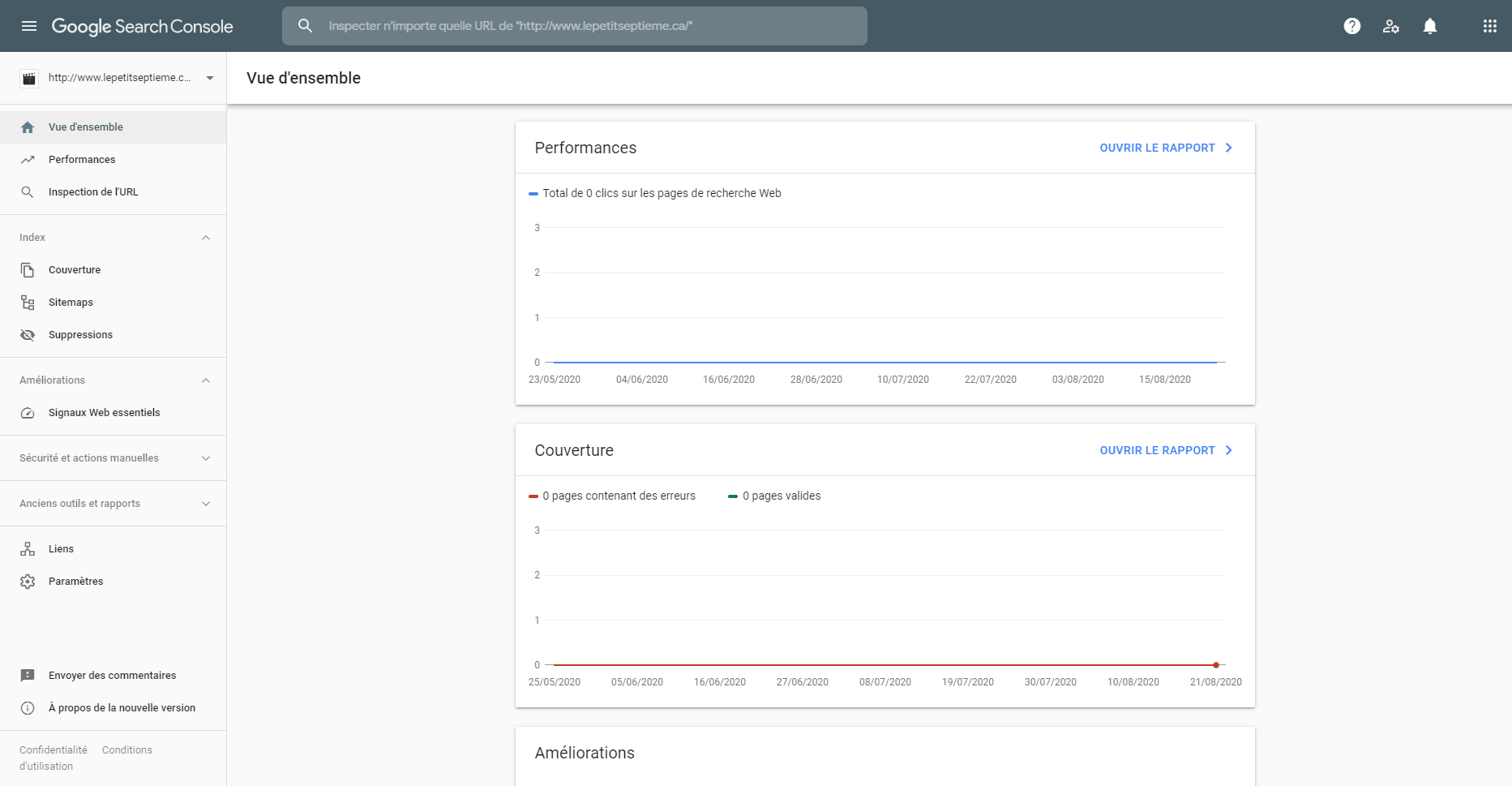 Search console screenshot LPS